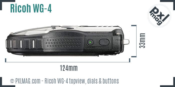 Ricoh WG-4 topview buttons dials