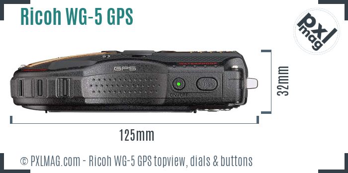 Ricoh WG-5 GPS topview buttons dials