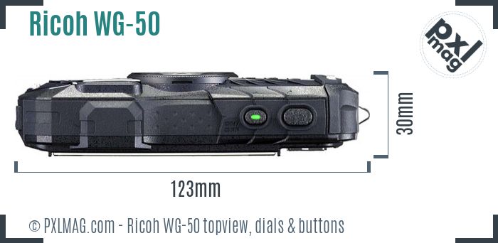 Ricoh WG-50 topview buttons dials