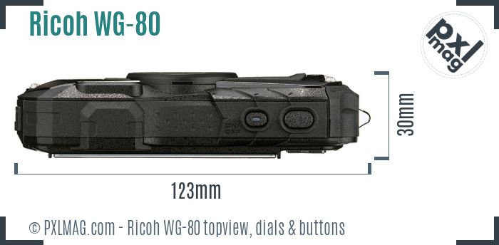 Ricoh WG-80 topview buttons dials