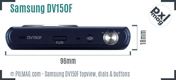 Samsung DV150F topview buttons dials