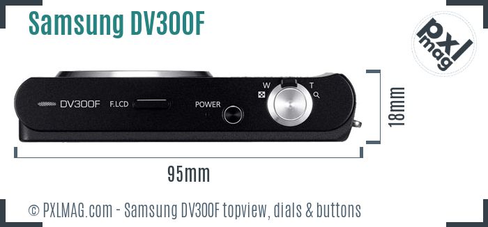 Samsung DV300F topview buttons dials