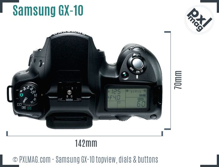 Samsung GX-10 topview buttons dials