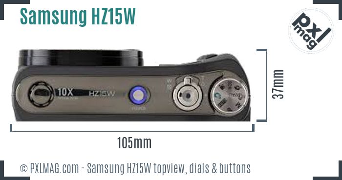 Samsung HZ15W topview buttons dials