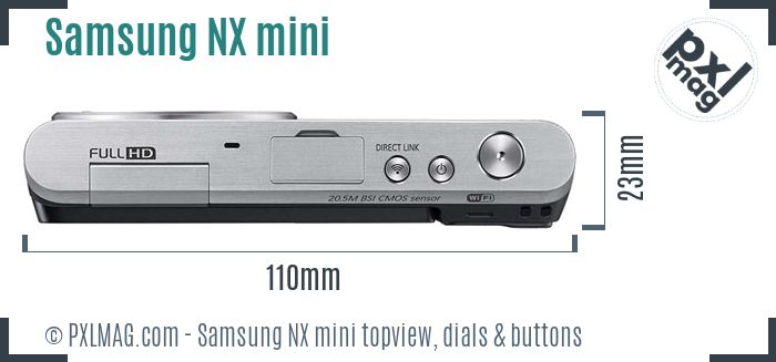 Samsung NX mini topview buttons dials