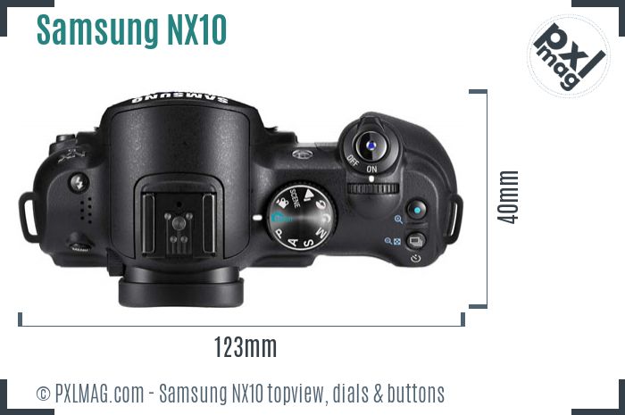 Samsung NX10 topview buttons dials