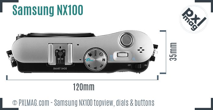 Samsung NX100 topview buttons dials