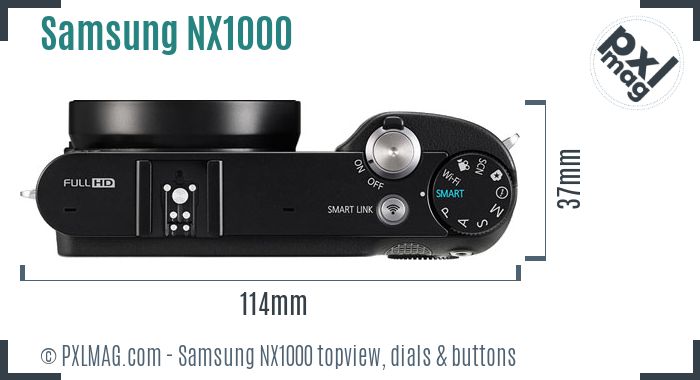 Samsung NX1000 topview buttons dials