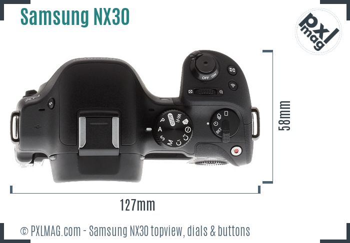 Samsung NX30 topview buttons dials