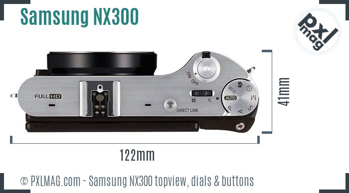 Samsung NX300 topview buttons dials