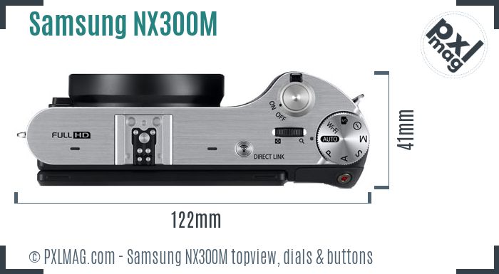 Samsung NX300M topview buttons dials
