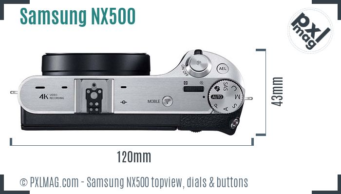 Samsung NX500 topview buttons dials