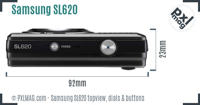 Samsung SL620 topview buttons dials