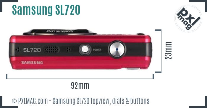 Samsung SL720 topview buttons dials