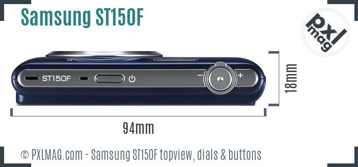 Samsung ST150F topview buttons dials