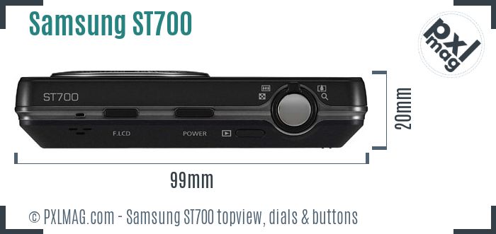 Samsung ST700 topview buttons dials