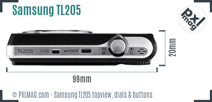 Samsung TL205 topview buttons dials