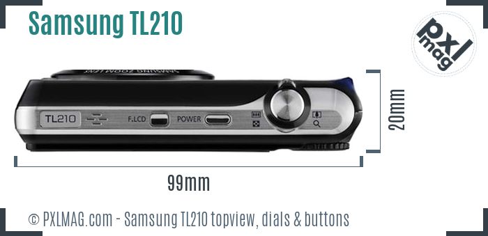 Samsung TL210 topview buttons dials