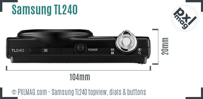 Samsung TL240 topview buttons dials