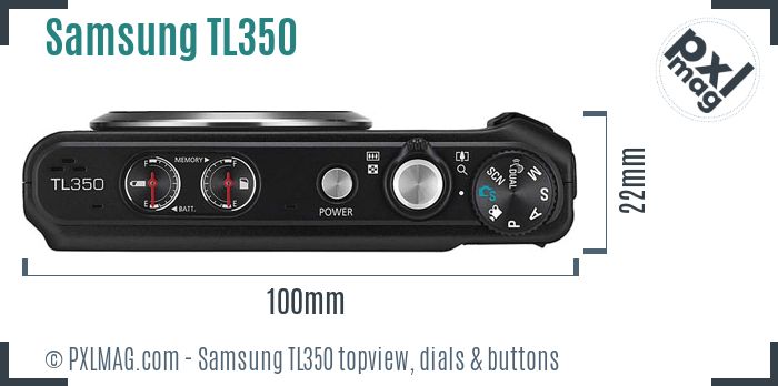 Samsung TL350 topview buttons dials