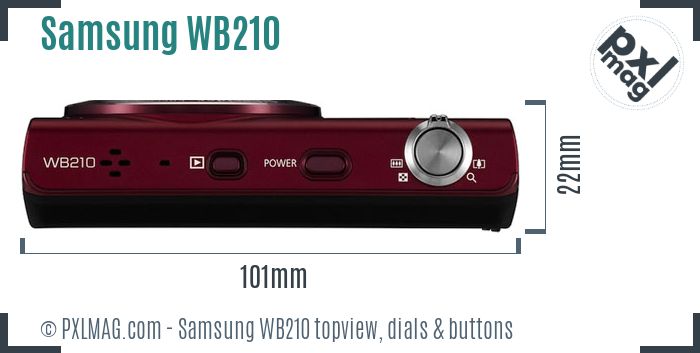 Samsung WB210 topview buttons dials