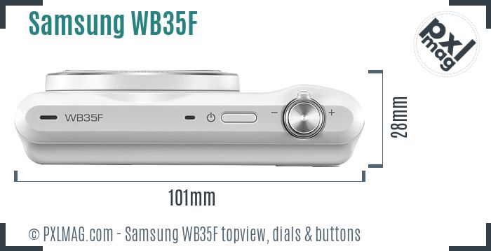 Samsung WB35F topview buttons dials