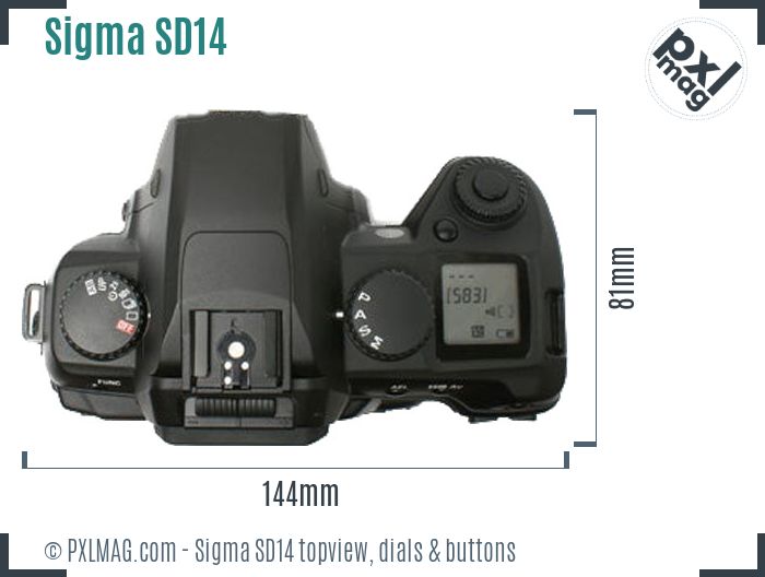 Sigma SD14 topview buttons dials