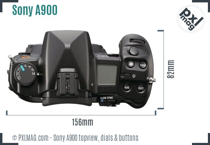 Sony Alpha DSLR-A900 topview buttons dials
