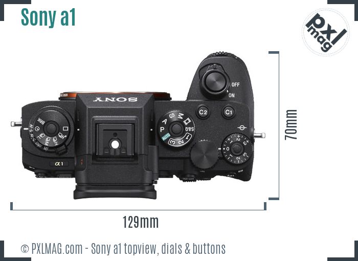 Sony Alpha a1 topview buttons dials