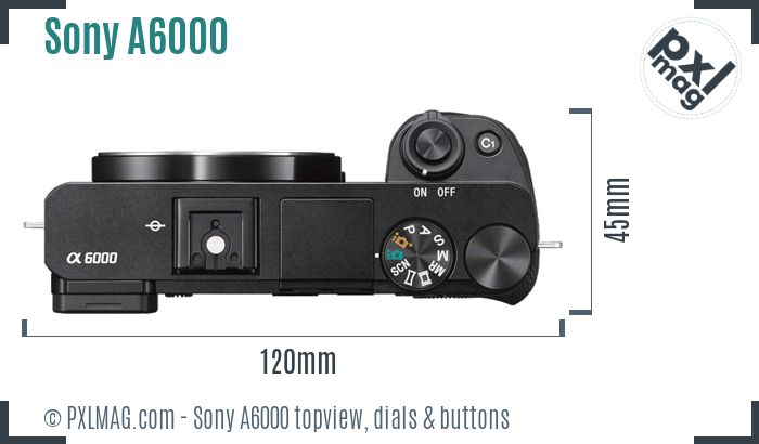 Sony Alpha a6000 topview buttons dials