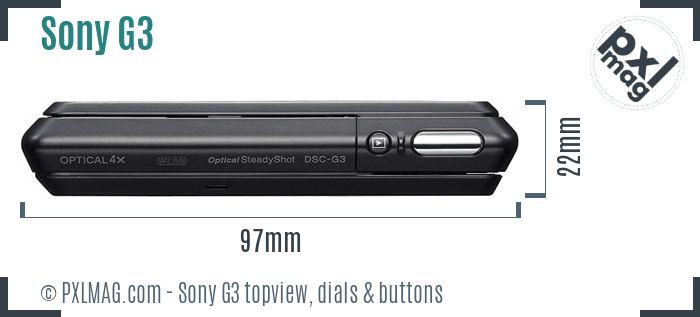Sony Cyber-shot DSC-G3 topview buttons dials