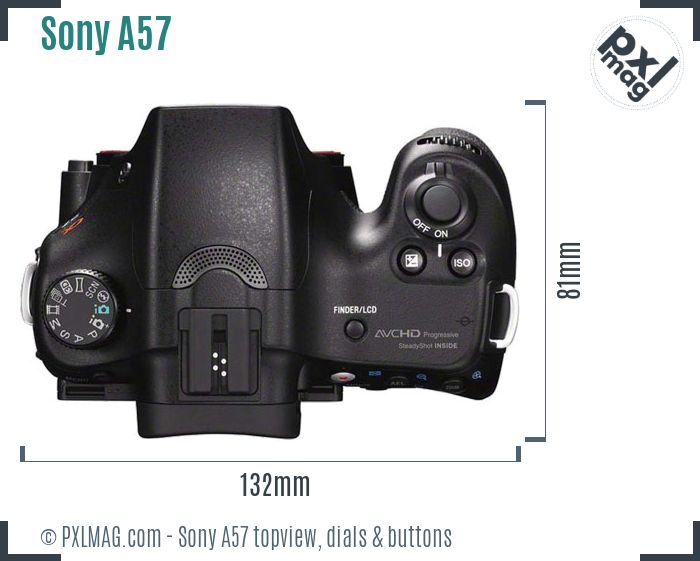 Sony SLT-A57 topview buttons dials