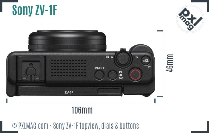 Sony ZV-1F topview buttons dials