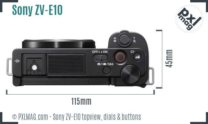 Sony ZV-E10 topview buttons dials