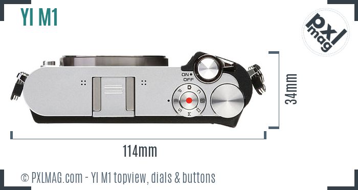 YI M1 topview buttons dials